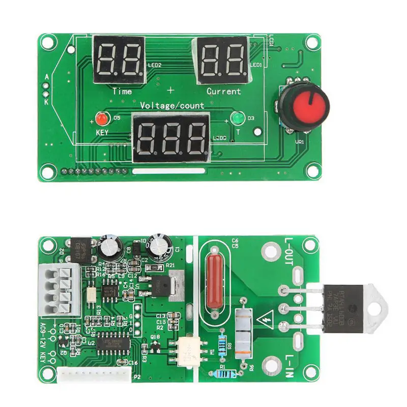 40A ЖК-дисплей цифровой двойной импульсный кодер точечный сварщик сварочный аппарат трансформаторный контроллер плата контроль времени
