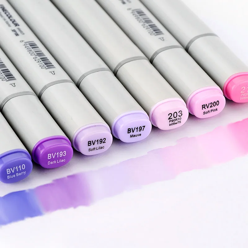 Finecolorour спирт искусство маркер цвет ручка художника двуглавый эскиз маркер 36 48 60 72 набор EF100 маркеры для рисования