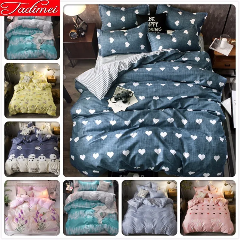 Комплект постельного белья из мягкого хлопка 3/4 шт. 150x200 180x220 200x230 см|Комплекты