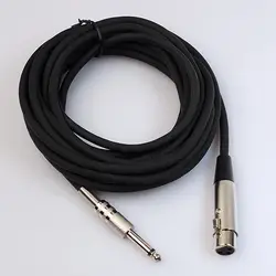 Микрофонный провод-XLR для женщин Jack 6,35/6,5 мм (1/4 ") штекер аудио провод 1,8 м 3 м микрофонный кабель
