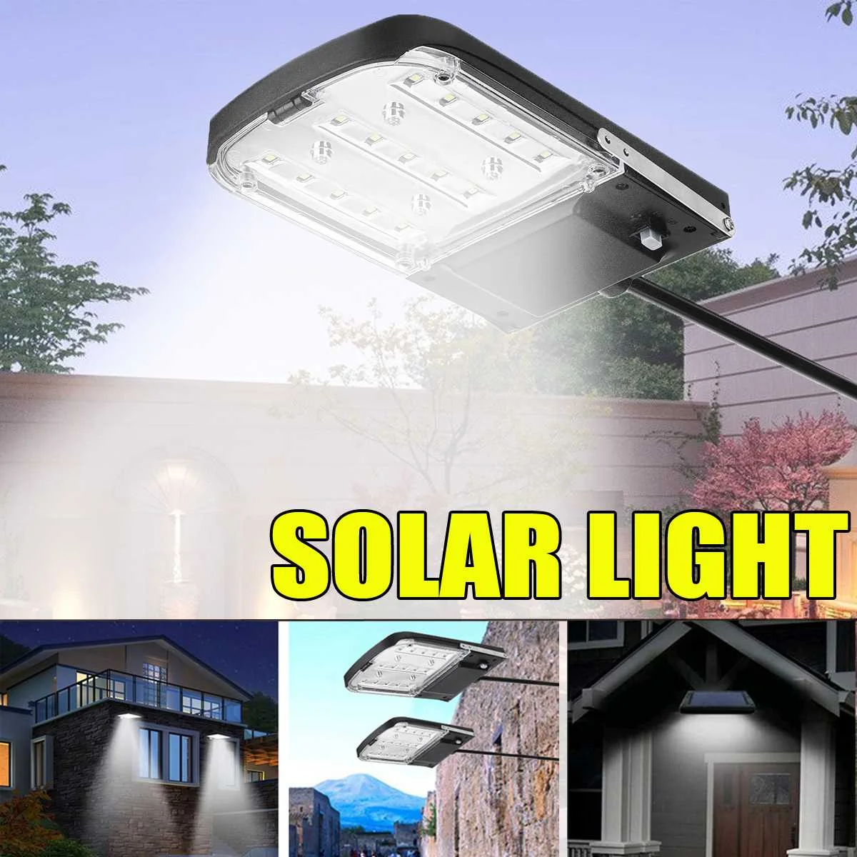 

High quality 15LED PIR Motion Sensor LED Solar Light Flood Lamp Spotlight Waterproof Lamp Lights for Outdoor Garden Wall Street