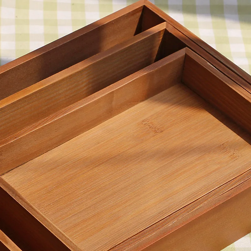 Твердый деревянный журнальный столик для гостиной многофункциональный настольный ящик для хранения пультов дистанционного управления Ретро деревянная коробка чайный лоток