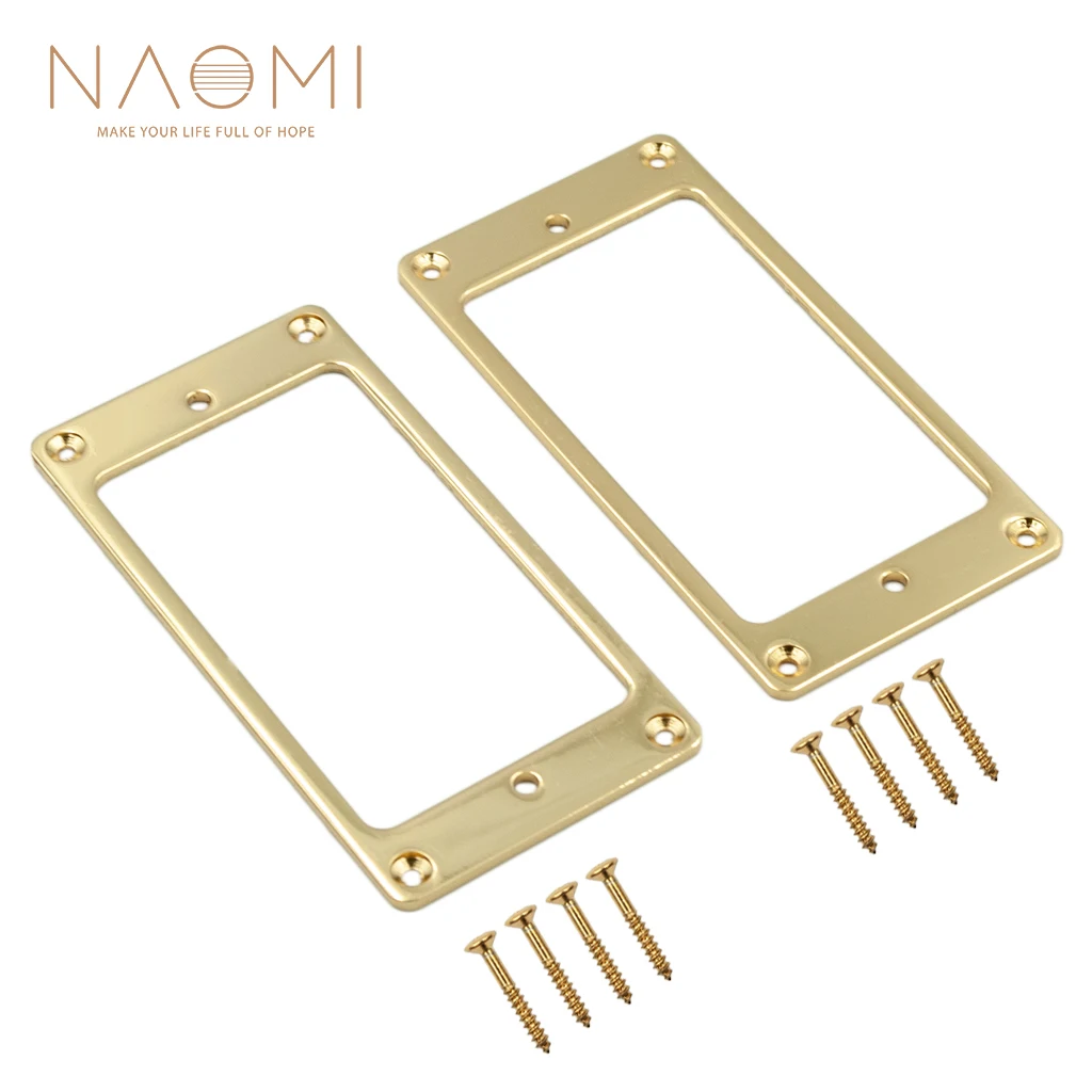 

NAOMI Metal Flat Humbucker Cover Guitar Pickup Frame Mounting Ring Guitar Parts Accessories New