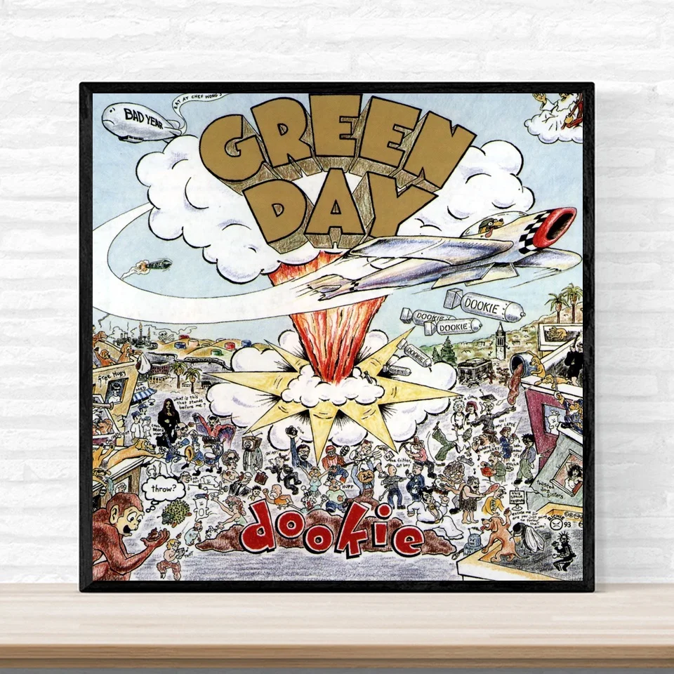 Green Day Dookie музыка Обложка альбома плакат печать на холсте Wall Art Home Decor без рамки