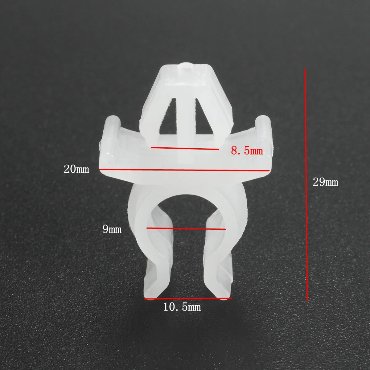 20шт Автомобильный капот Опора Штанги опорные зажимы ABS пластик вмещает 8,5 мм/9 мм стержень для Nissan белый