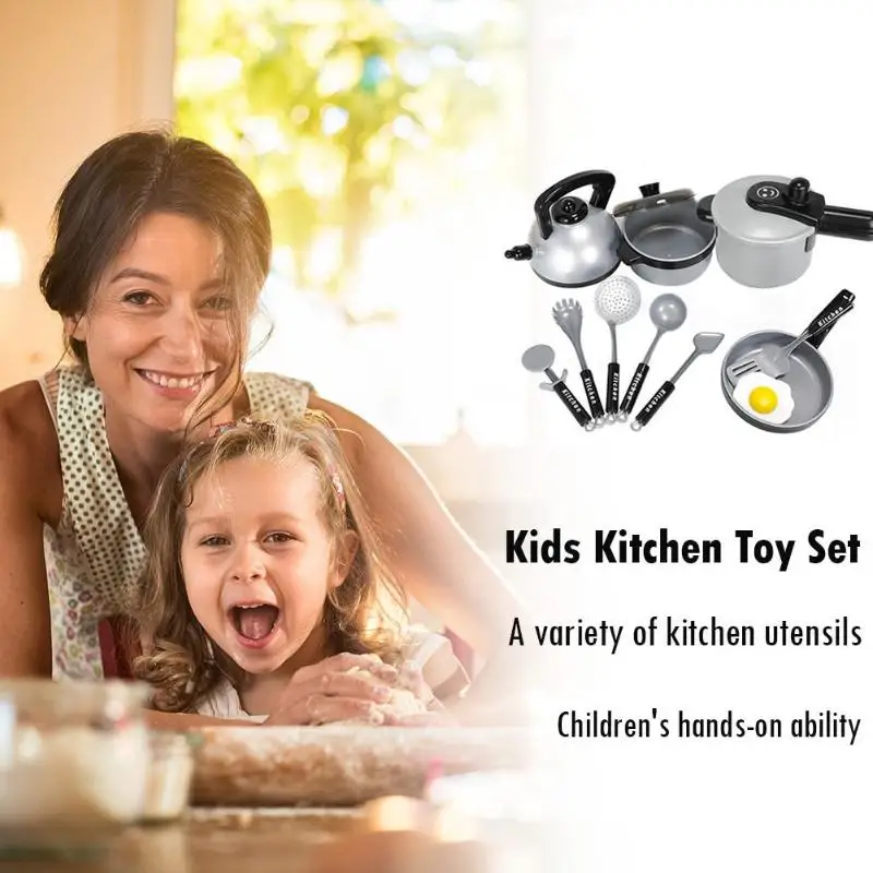 11/12/15 stücke Kinder Küche Spielzeug Set Töpfe Pfannen Pretend Play Simulation Kochen Topf Kinder Küche Utensilien spielzeug Set Babys Geschenke