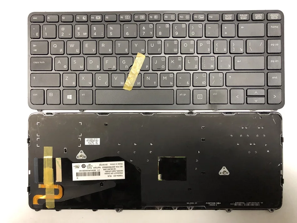 Русская клавиатура с подсветкой джойстик Клавиатура для ноутбука hp EliteBook 840 G1 850 G2