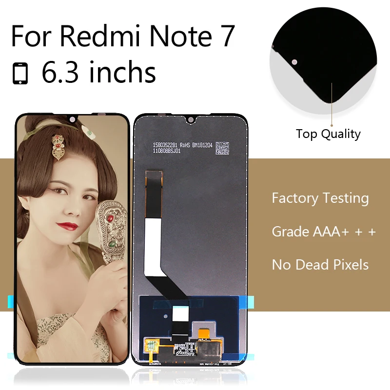 

for Xiaomi for Redmi Note 7 LCD Display Screen Touch Digitizer Assembly for Redmi Note 7 Screen Repair Parts Free Shipping