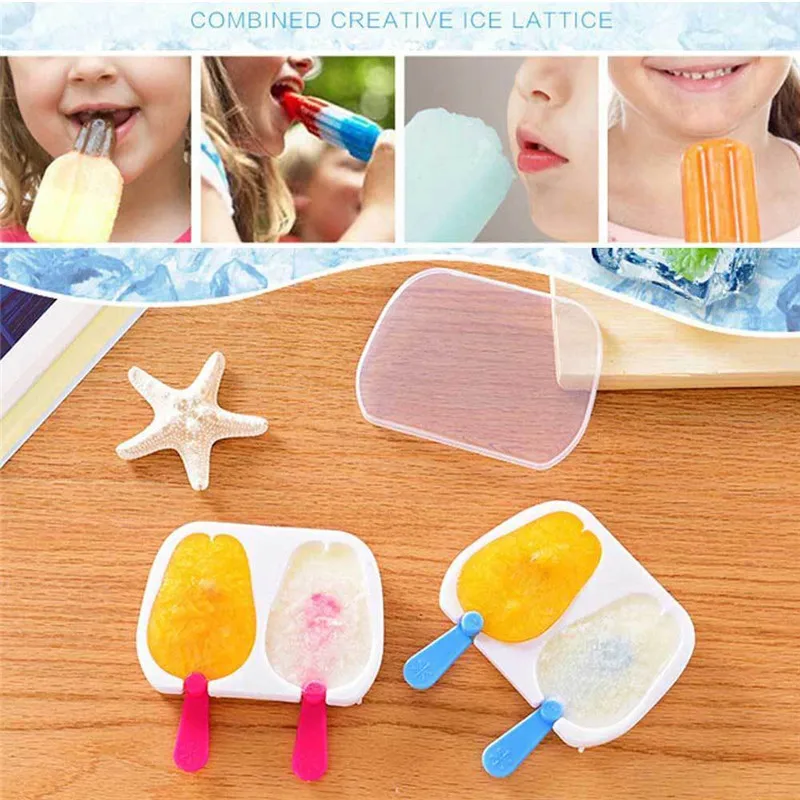 

New Ice Cream Mold Makers Creative PP Pop Ice Lolly Maker Frozen Mould Popsicle Chocolate Tray Refrigerator Ice Cream Tools 2019