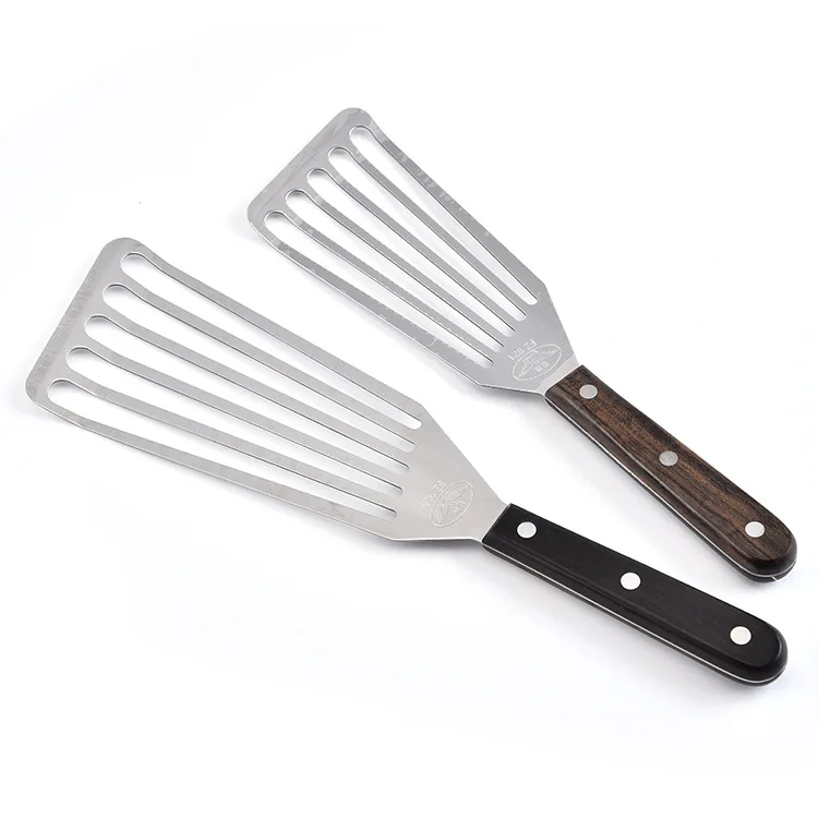 11''/12.6'' Stainless Steel Slotted Turner Kitchen Cooking Utensils Spatula Fried Shovel Fish Frying Pan Turner Cooking Tools