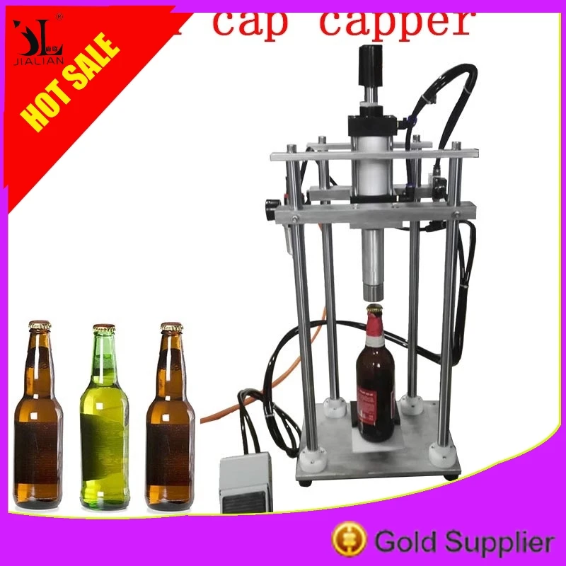 

Pneumatic Crown Beer Cap Capper Soda Water Steamwater Carbonated Drinks Bottle Lid Locking Lock Capping Machine Free Shipping