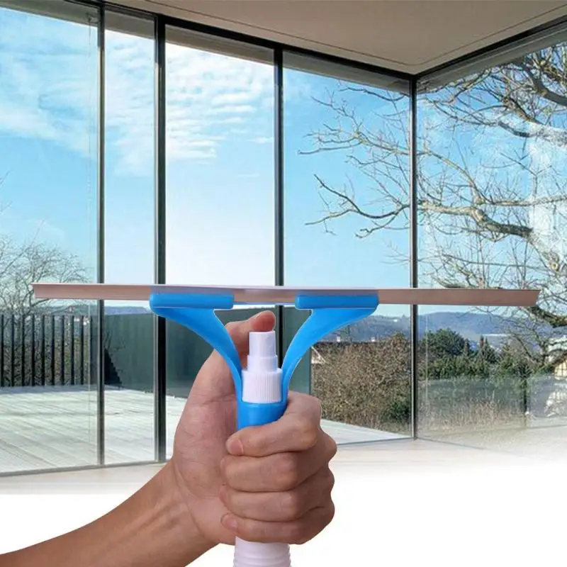 

Magic Spray Type Cleaning Brush Multifunctional Convenient Glass Cleaner Brushes For Washing The Windows Of Car Color Random