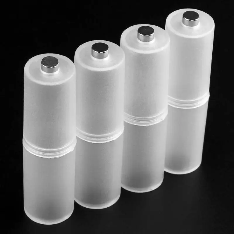 

4 Pcs Battery Case Switcher Convenient Converter Adaptor Holder AAA To AA Size