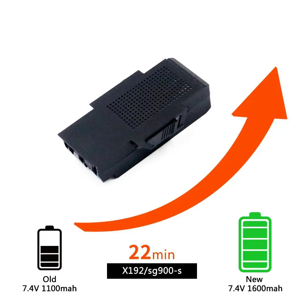 

RCtown X192 GPS RC Drone Quadcopter Enhanced spare parts 7.4V 1600mAh LiPo Battery 2pcs RC Accessories