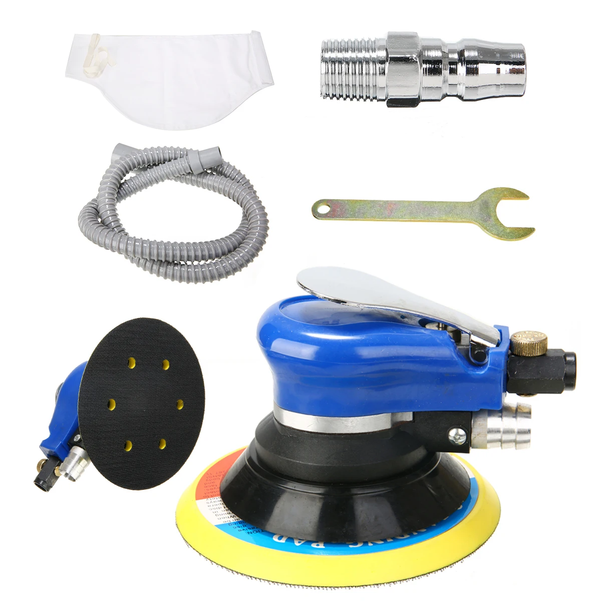 

1 Set 6 Inches Air Random Orbital Palm Sander Auto Body Orbit DA Sanding Low Vibration For Polishing Machine Accessory