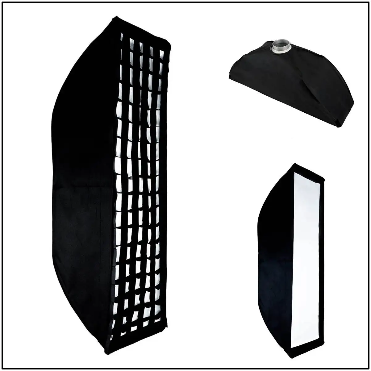 

22x90cm Studio Strip Softbox Bowens Mount S Type Speed Ring Honeycomb Grid Photography Camera Photo Flash Diffuser Accessories