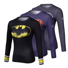 Ladies Film Marvel Superman batman Wonder Women's Compression Shirts Girl's Long sleeve T Shirt Female Fitness Tights Shirts Ladies Film Marvel Superman batman Wonder Women's Compression Shirts Girl's Long sleeve T Shirt Female Fitness Tights Shirts