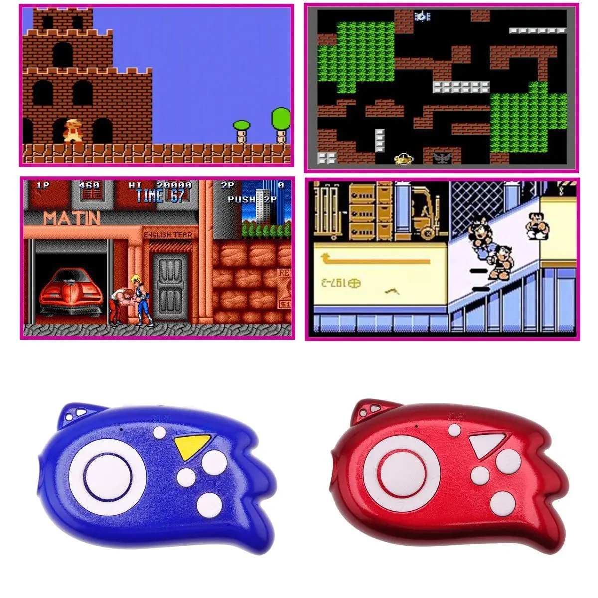 

Data Frog Video Game 89 Classic Games 8 Bit Mini Console Players Build In Support TV Output Plug & Play Game Player Best Gift