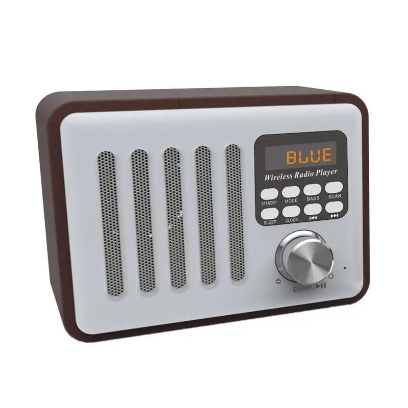 

New Retro Style Wooden Bluetooth Speaker Multifunctional Plug Card USB Flash Drive Player Connecting Mobile Phone Digital Radio