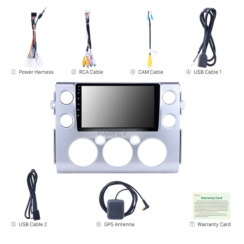 Cheap Harfey 9" Touchscreen Android 8.1 for 2007-2018 Toyota FJ CRUISER Car Stereo GPS Navigation Bluetooth 3G WiFi DVR DAB+ SWC 3