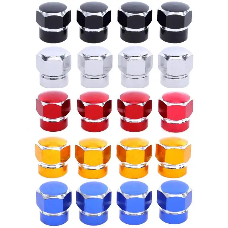 

VODOOL 4Pcs Aluminum Car Vehicle Wheel Tire Valve Stem Caps Dust Covers Auto Motorcycle Airtight Stem Bicycle Air Caps Styling