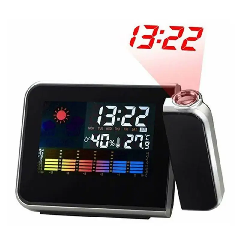 

Weather Multi Function Digital Projection Clock Alarm Color Screen Calendar