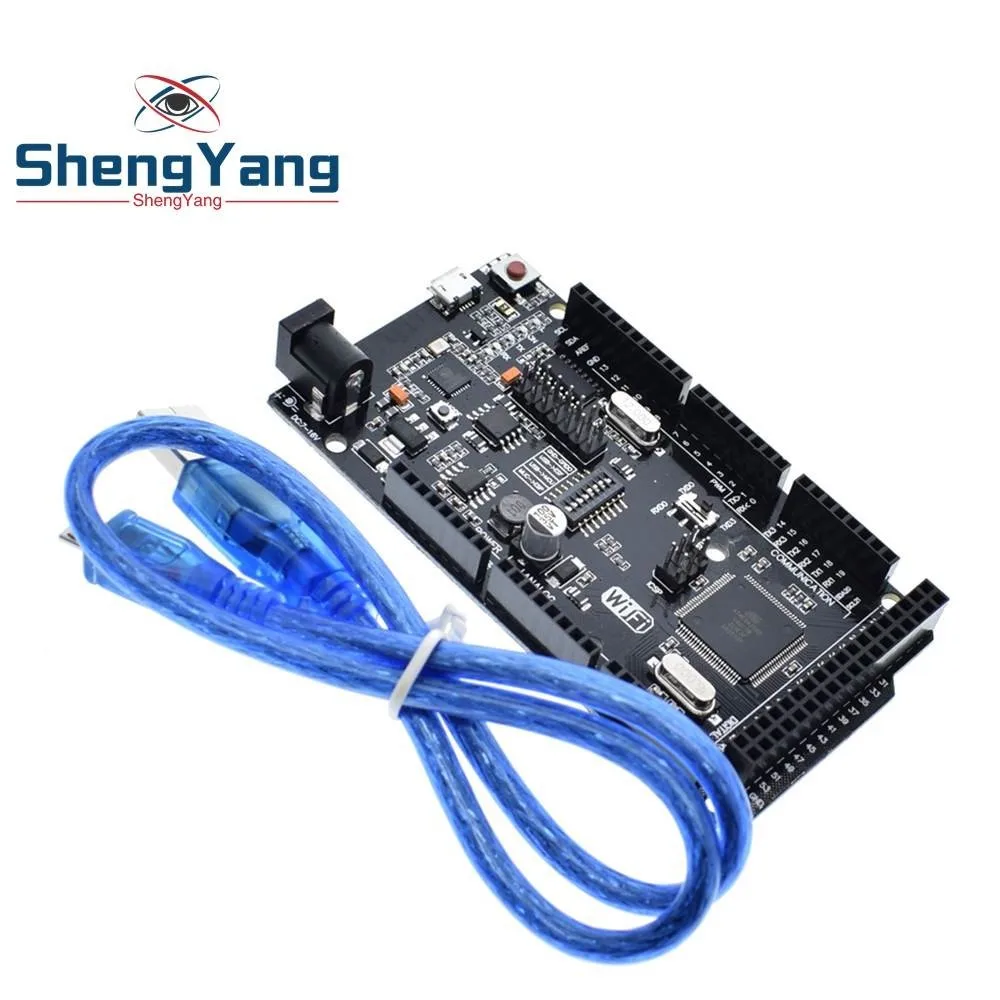 

ShengYang Mega+WiFi R3 ATmega2560+ESP8266 32M Memory USB-TTL CH340G Compatible For Arduino Mega NodeMCU ESP8266