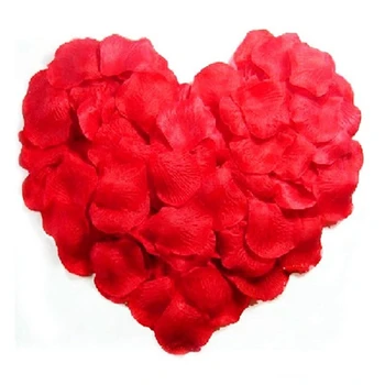 

5500 Pcs Lifelike Artificial Silk Red Rose Petals Decorations For Wedding Party