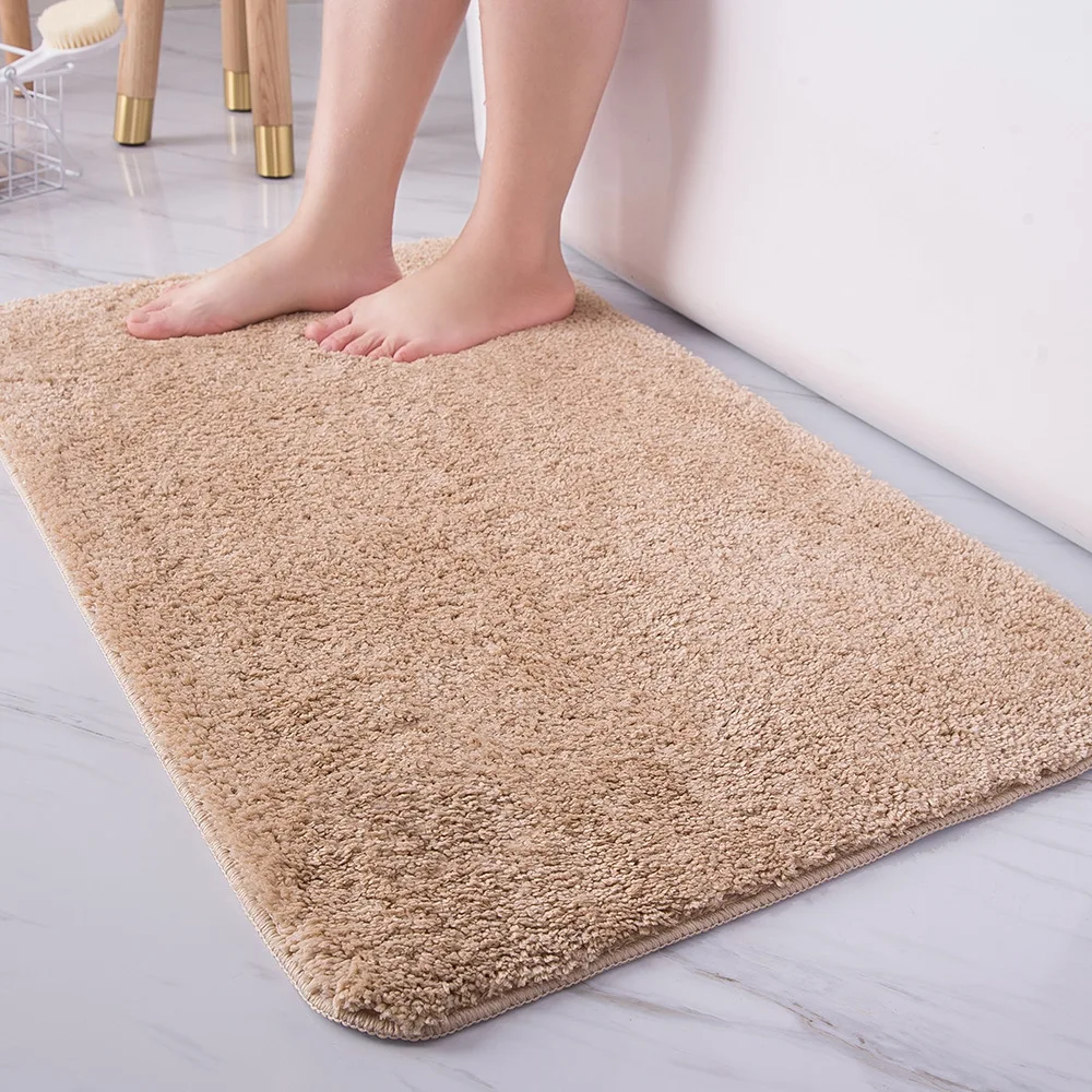 Bath Polyester fiber (polyester) Mat Soft Absorbent Solid Anti Slip Carpet Bedroom Rug Pad for Bathroom Kitchen 917 | Дом и сад