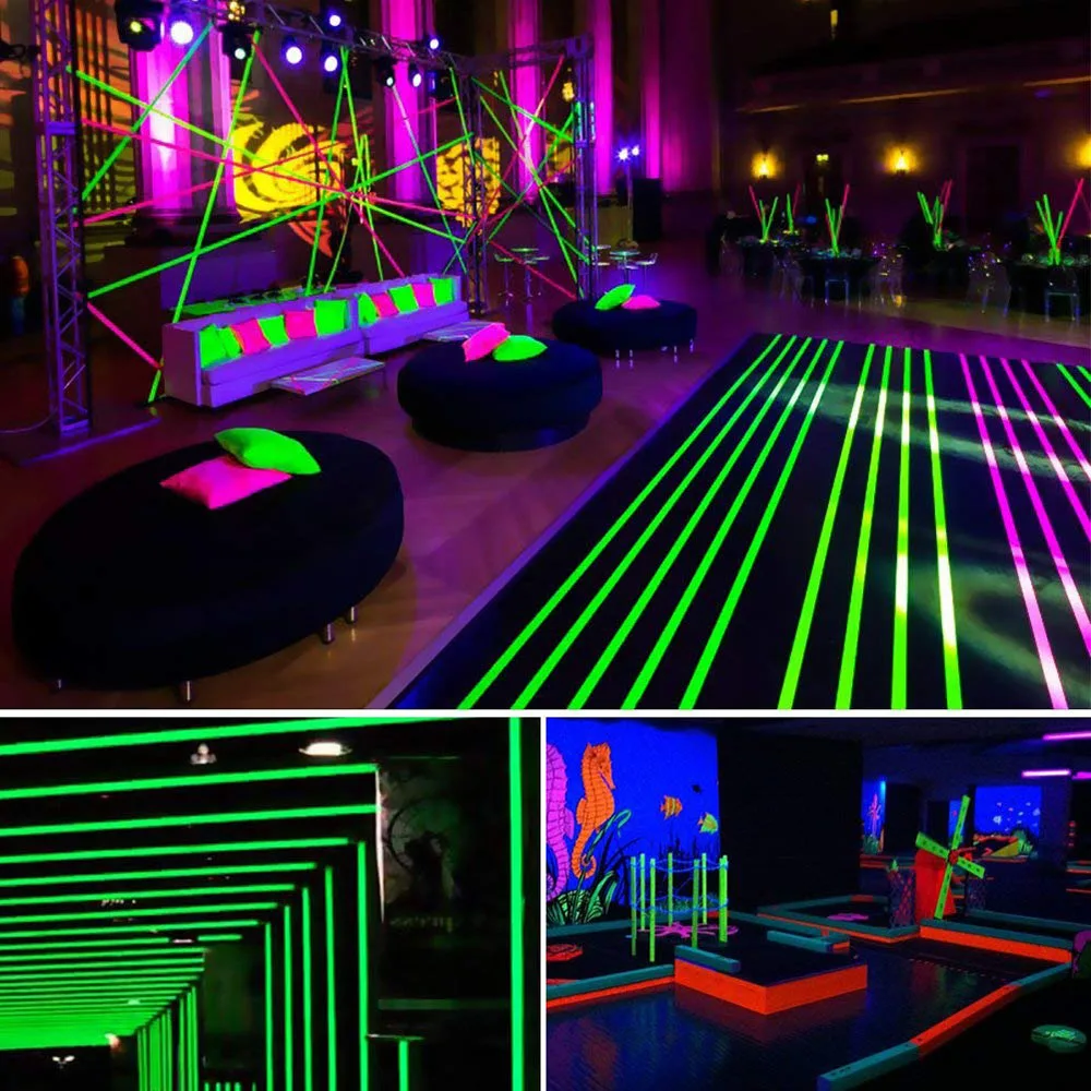 УФ галогенная флуоресцентная лента Blacklight реактивная светится в темноте неоновая