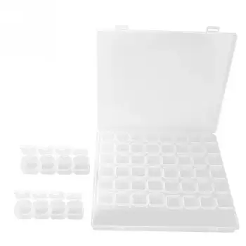 

56 Slots Compartment Nail Art Storage Box Practical Adjustable Plastic Case for Rings Jewelry Display Organizer Nail Accessories