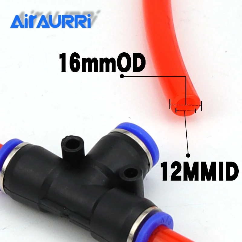 PE16mm производитель прямые продажи цена пластиковый Т Тип три пневматические