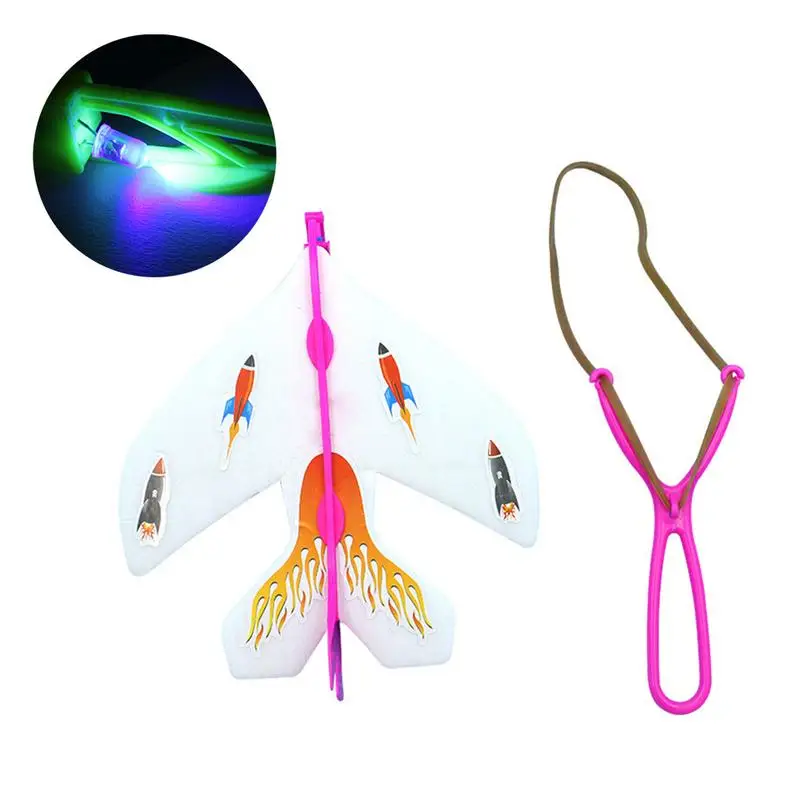 

Ejection Illuminating Aircraft Model Glint Elastic Gyro Aircraft Illuminating Elastic Plane Toy Ejection Luminous Aircraft