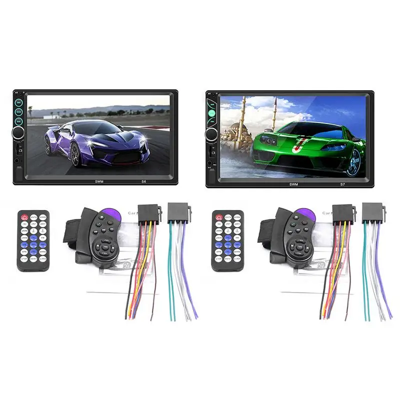 

7 Inch Three Screen With Car MP5/MP4/MP3 Player Card Radio Reversing Image Recorder Bluetooth Phone Android / Apple Internet