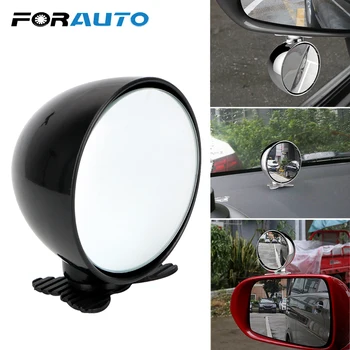 

FORAUTO Car Rear View Convex Mirror Wide-Angle Lens Back Seat Mirror Round Blind Spot Adjustable Car-styling Auxiliary Mirror