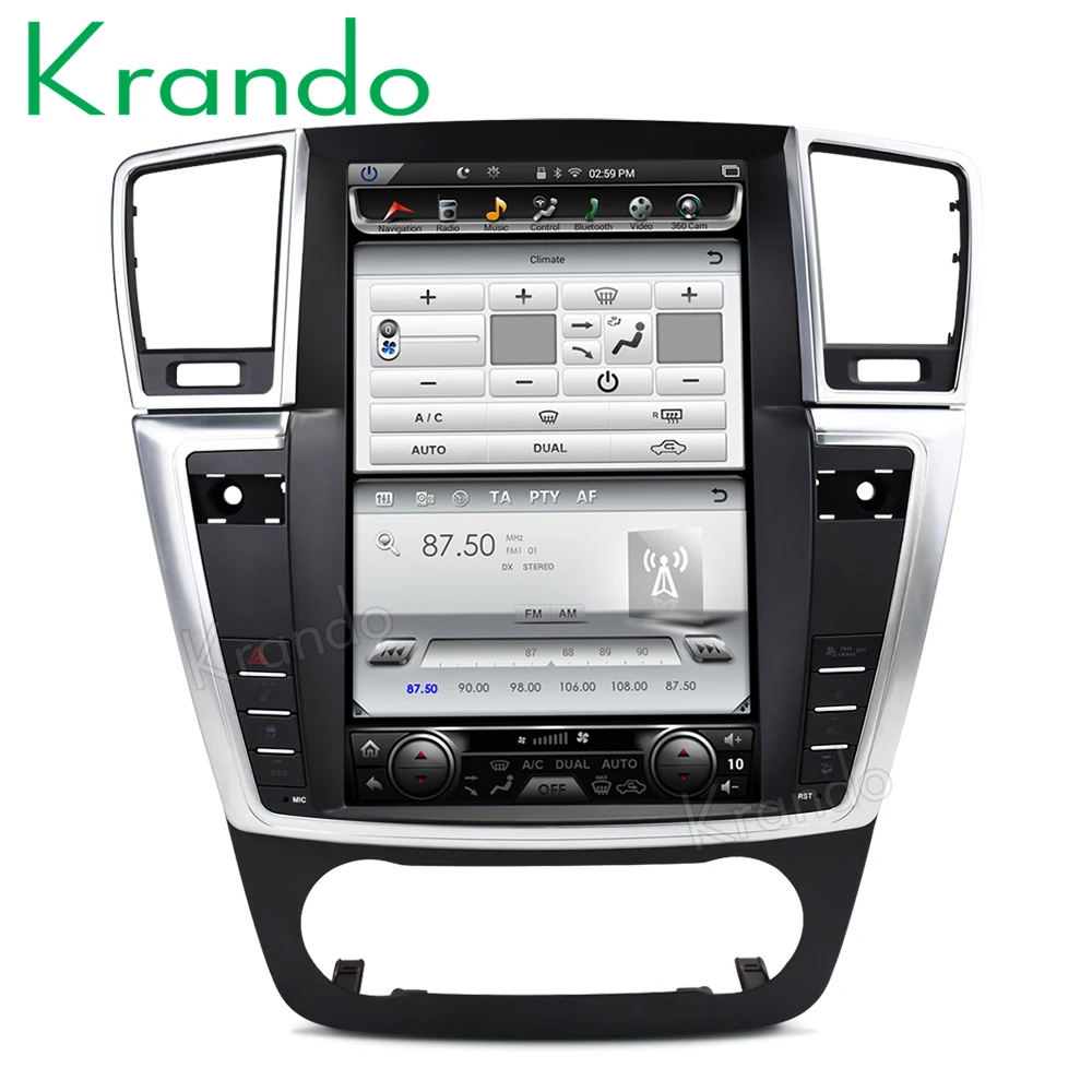 Flash Deal Krando Android 8.1 12.1" Tesla Vertical screen car multimedia player GPS for BENZ ML GL 2013-2015 navigation radio system 4