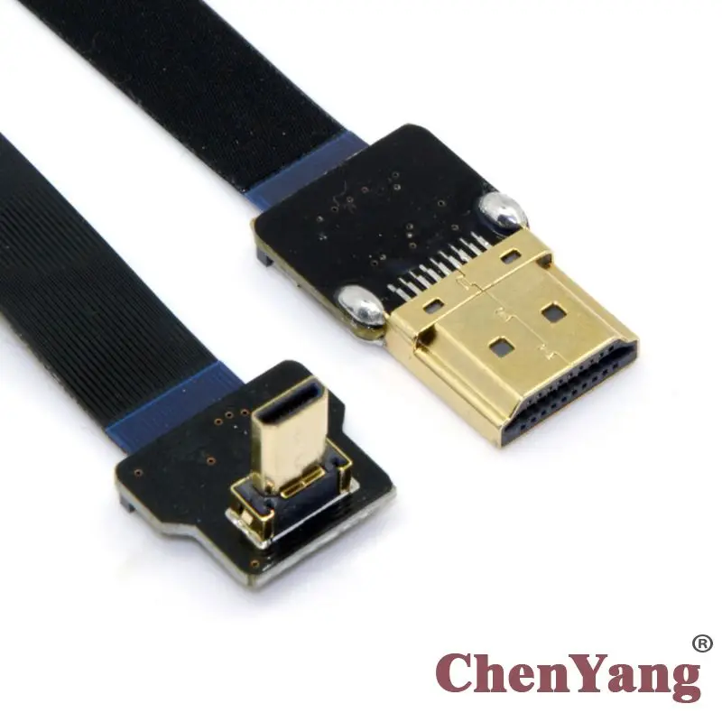 

Zihan HDMI Male to CYFPV 90 Degree Up Angled FPV Micro HDMI Male Flat Cable 50cm for FPV HDTV Multicopter Aerial Photography