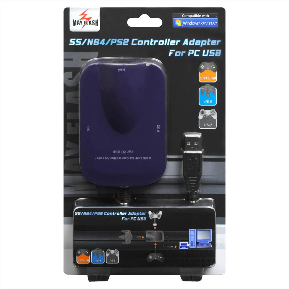 

MayFlash for Saturn Gamepad for N64 for PS2 Game Controller Adapter to for PC (PC048)