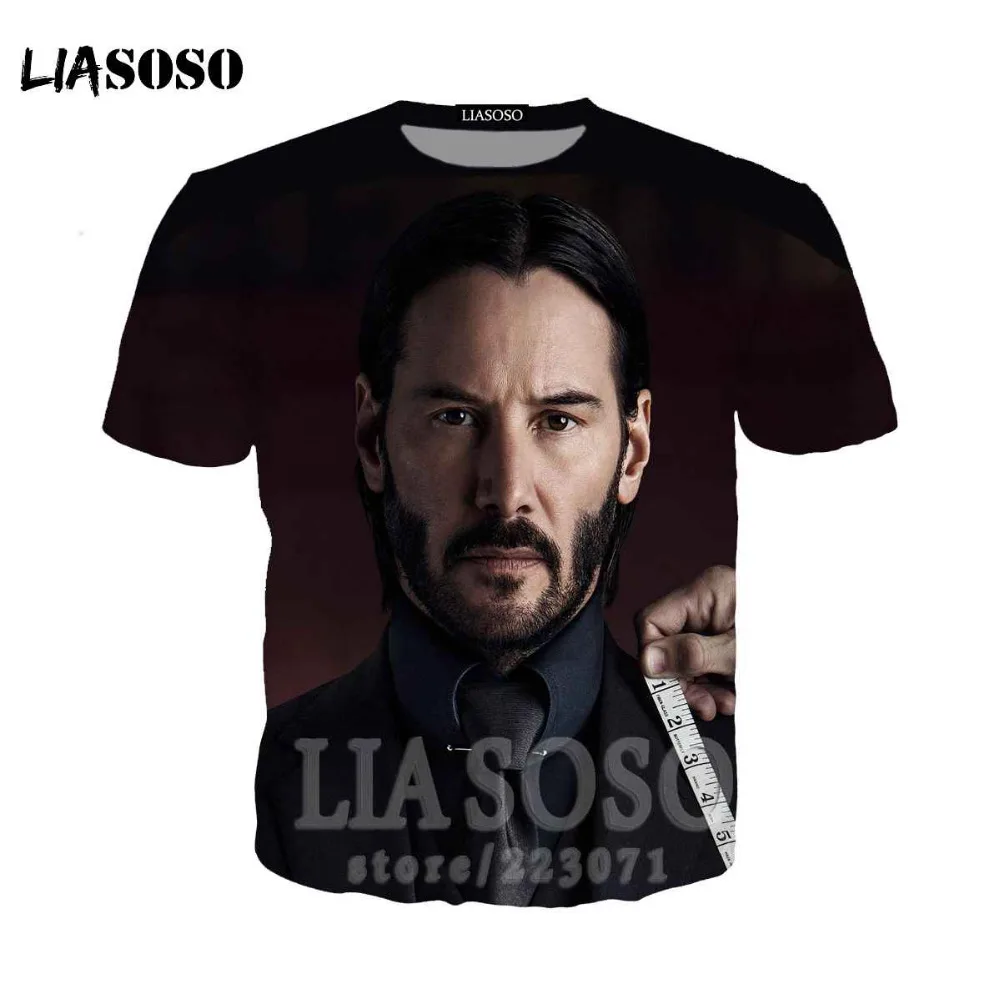 

new 3d print cosplay tshirt o-neck short sleeve Ms. Perkins Keanu Reeves Graphic T-Shirt John Wick the Boogie Man Movie