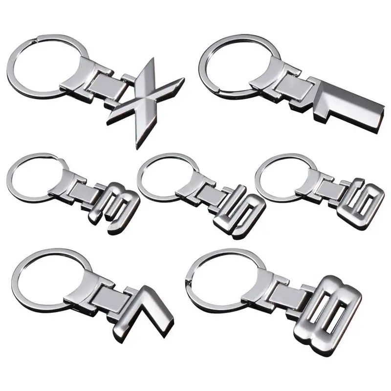 

Car Key Holder Key Rings Metal Number Emblem Innovative Personality Laser Logo Pendant Trinket Gift Auto Accessories