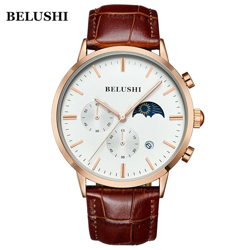 ووتش الرجال الرياضية ساعات كوارتز القمر المرحلة تاريخ التناظرية كرونوغراف الأعمال الساعات Belushi الفاخرة الساعات العلامة التجارية الأعلى للر... ووتش الرجال الرياضية ساعات كوارتز القمر المرحلة تاريخ التناظرية كرونوغراف الأعمال الساعات Belushi الفاخرة الساعات العلامة التجارية الأعلى للر...