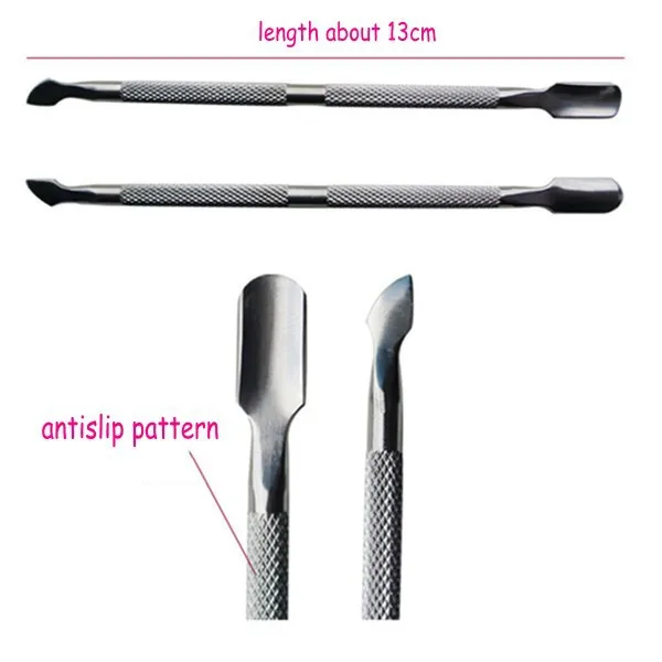 

Blueness Cuticle Pusher Stainless Steel Nail Cuticle Remover Pushers File Spoon Remover Healthy Tools Makeup Accessoires