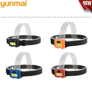 

yunmai Mini COB LED Headlight Headlamp Head Lamp 3 Modes Rainproof Flashlight 3xAAA battery Torch Camping Hiking Fishing Light