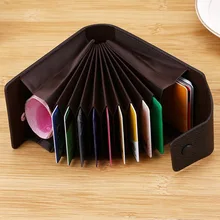Unisex Credit Card Business Name Cards Case Pocket Organizer ID Credit Card Wallet Holder Hasp ID Holders Leather PU Black plastic pvc clear pouch name id credit card holder case organizer keeper pocket