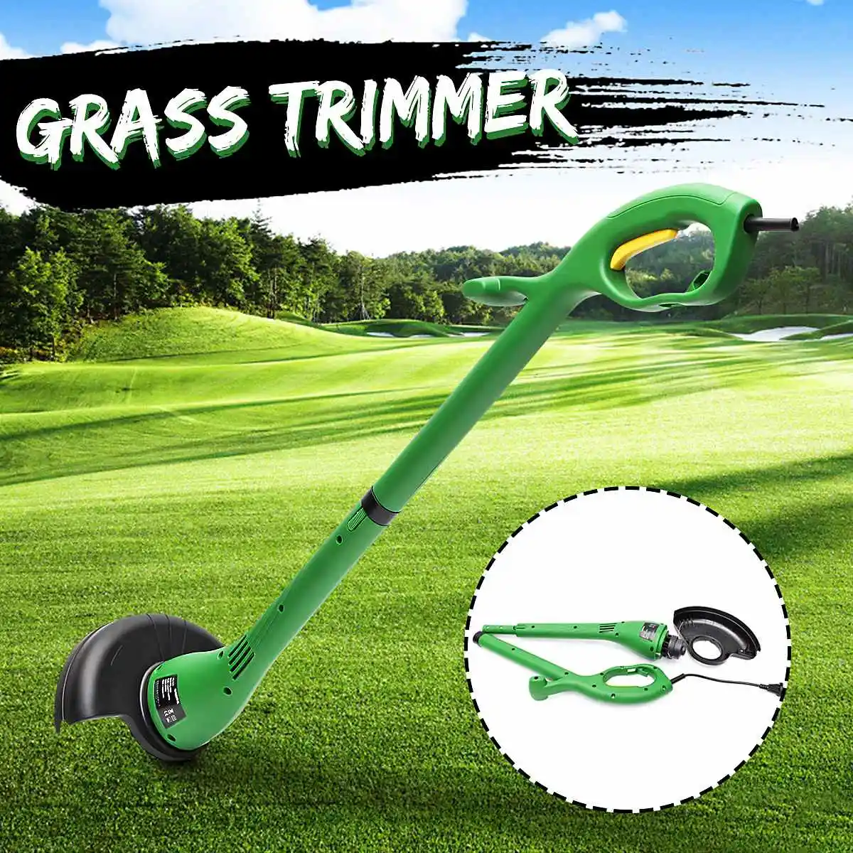 

400W Electric Grass Trimmer 230mm Strimmer Cutter Lawn Mower Heavy Cutting Machine Garden Grass Cutter Pruning Trimmer