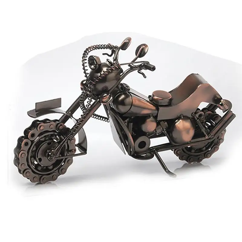 

Motorcycle Model Decoration Retro Vintage Wrought Iron Metal Crafts Gift Ornaments Home Office Desk Decoration