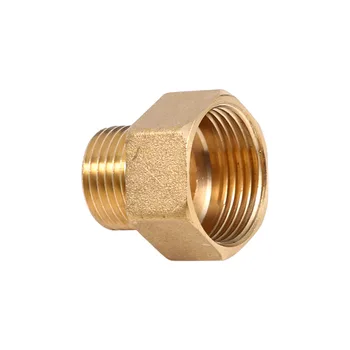 

1pc Brass Water Pipe Hex Bushing Reducer Adapter 1/2BSPT Male and 3/4BSPT Female Thread Brass Pipefitting NEW