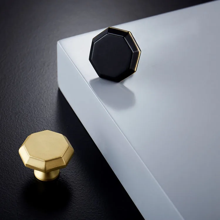 

Gold Antique Brass Octagon Knobs Cabinet Knob Handle Dresser Knobs Drawer Pulls Kitchen Furniture Hardware