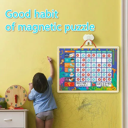

Standard Edition Children Good Habit Behavior Grow Up Plan Record Surface Small Safflower Reward Sticker Wall Toys