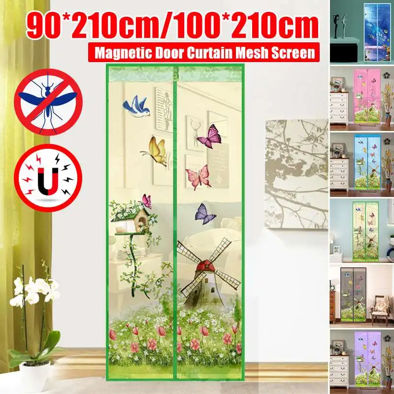 

Summer Style Closing Mesh Mosquito Net Window Screens Curtain Anti Mosquito Tulle Shower Curtain Door Screen